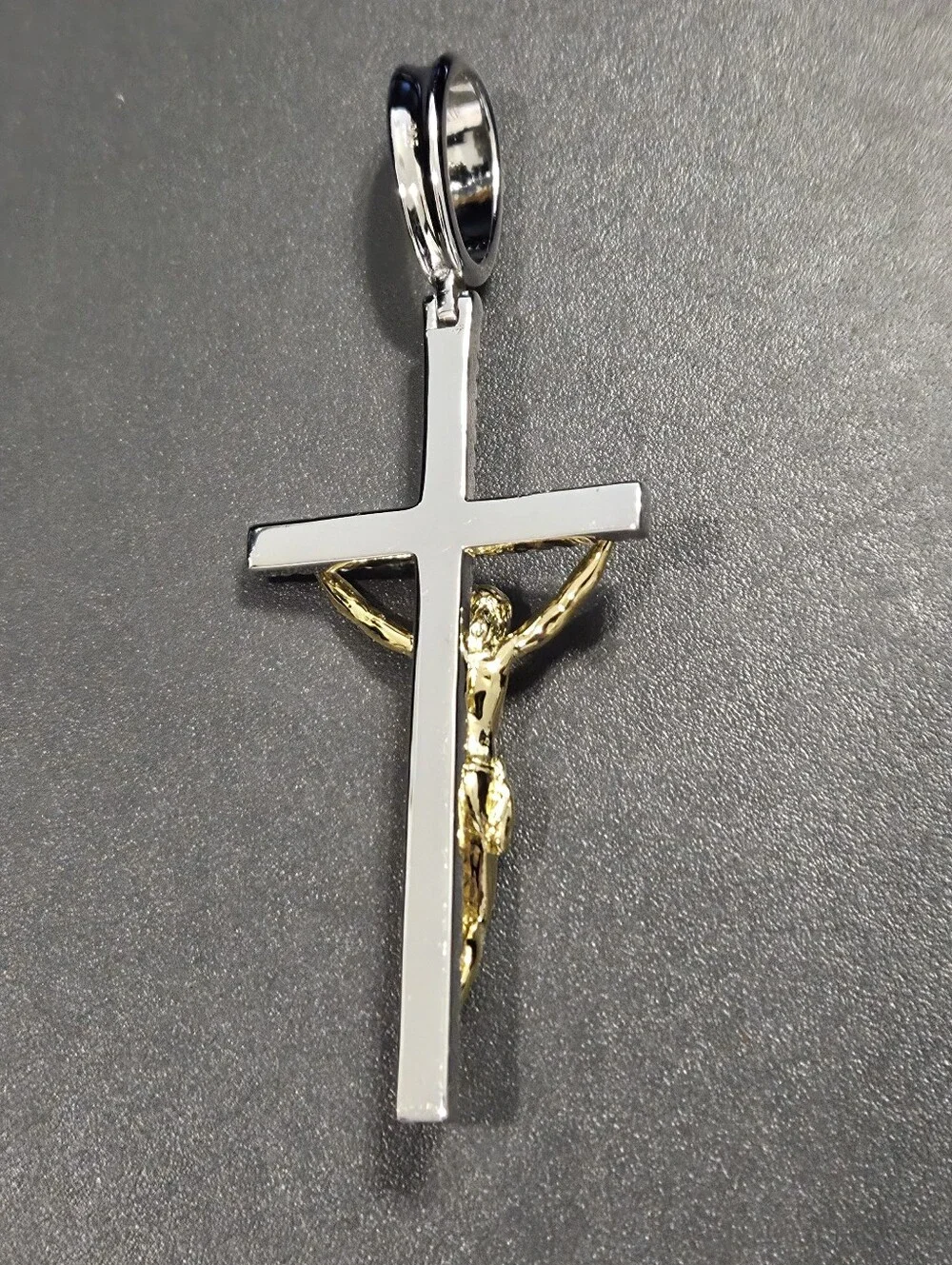 Iced Out 3D Jesus On Cross Moissanite Pendant - 14k Gold Vermeil/ 925 Silver NEW
